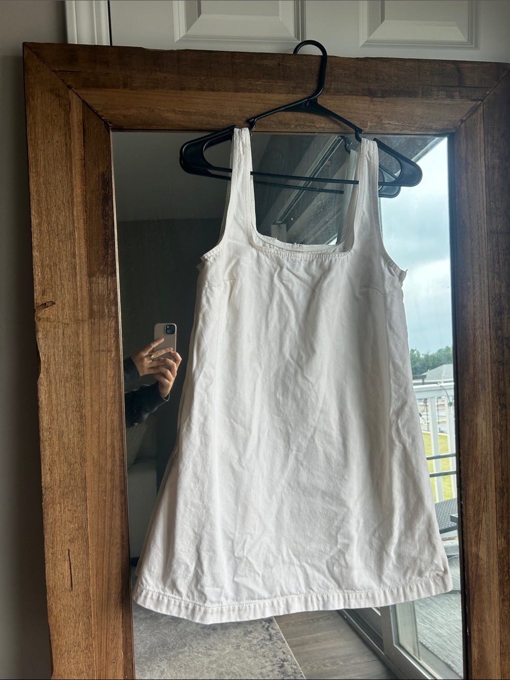 ASOS White Demin Square Neck Dress